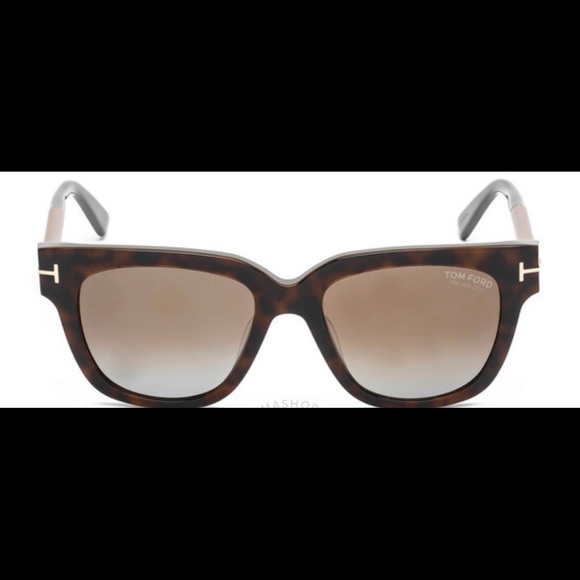 TOM FORD NWT Tracy Havana Brown Gradient Polarized Sunglasses - Picture 9 of 12
